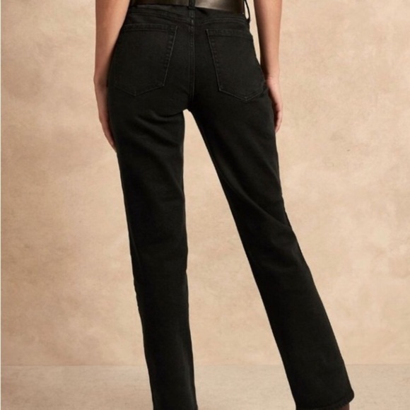 NWT! Banana Republic Black High-Rise Straight Organic Cotton Jean -Size 31 🔹 - Picture 6 of 10